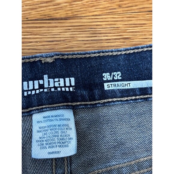 Urban Pipeline Mens Jeans Size 36x32 Blue Ultimate Flex Denim Straight Leg - Picture 5 of 7